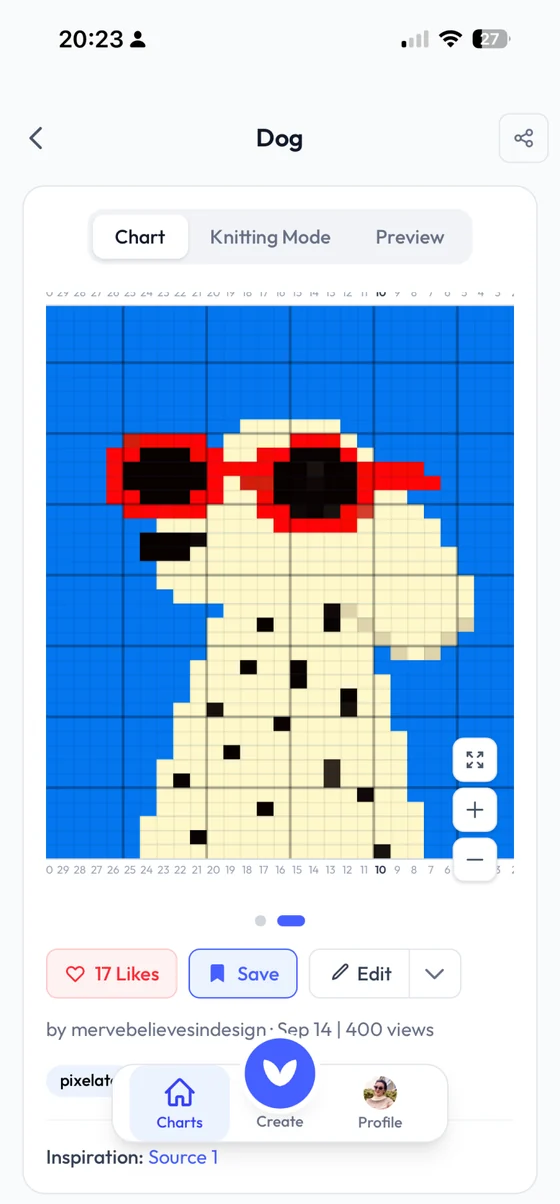 Knithub app screen