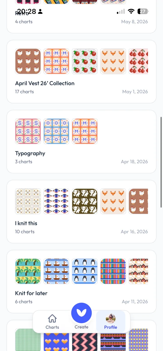 Knithub app screen